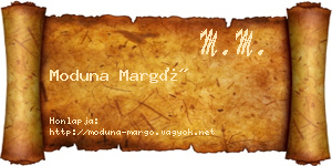 Moduna Margó névjegykártya